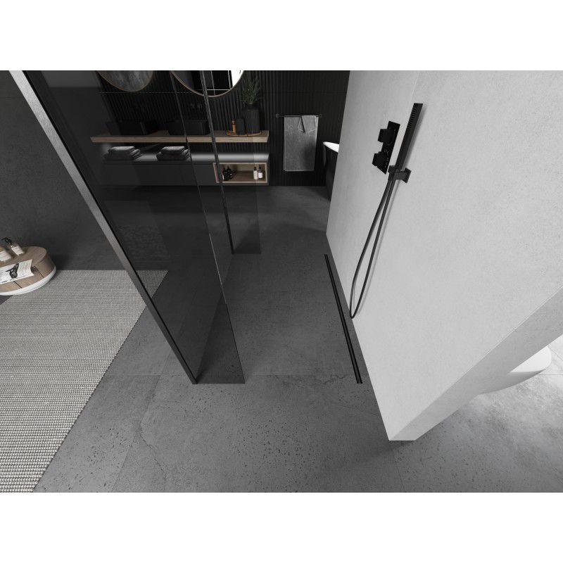 Ścianka prysznicowa Mexen Kioto transparentna gun gray 135x30x30 3 szt.
