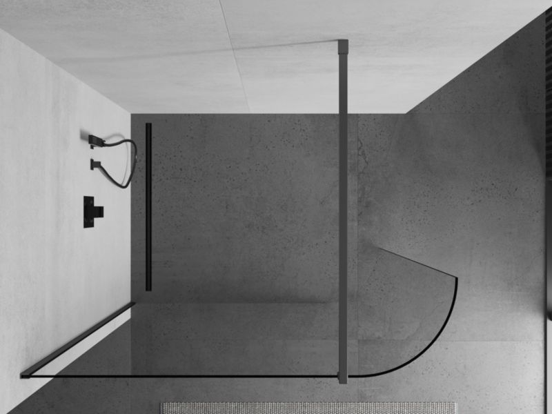 Ścianka prysznicowa Mexen Kioto transparentna gun metal 100x200 cm 1 szt.