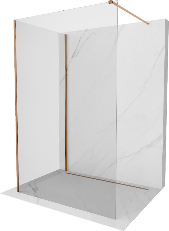 Ścianka prysznicowa Mexen Kioto transparentna różowe złoto 140x100 cm 1 szt.