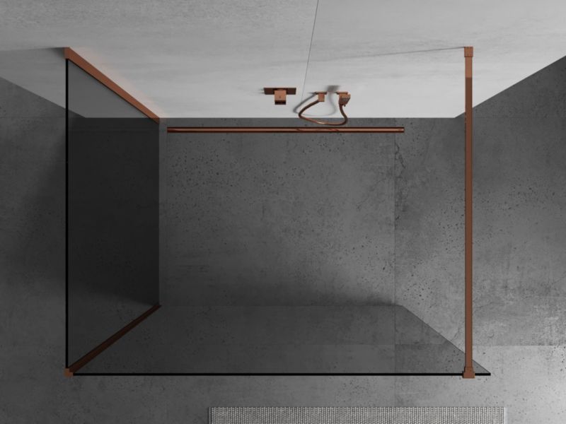 Ścianka prysznicowa Mexen Kioto transparentna różowe złoto 140x100 cm 1 szt.