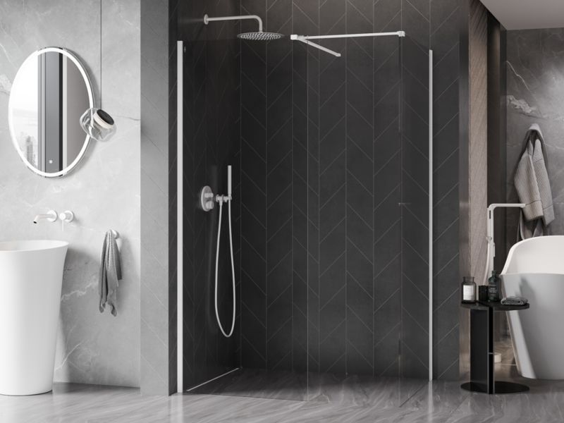 Ścianka prysznicowa Mexen Kioto-X biały 150x120 cm 1 szt.