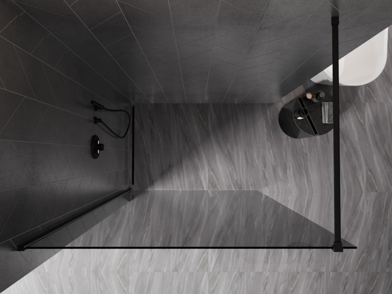 Ścianka prysznicowa Mexen Kioto-X czarna 90x200 cm  800-090-101-70-40-X1 szt.