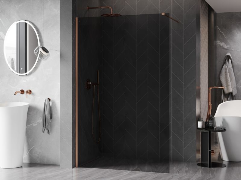 Ścianka prysznicowa Mexen Kioto-X grafit 130x200 cm  800-130-101-65-40-X1 szt.
