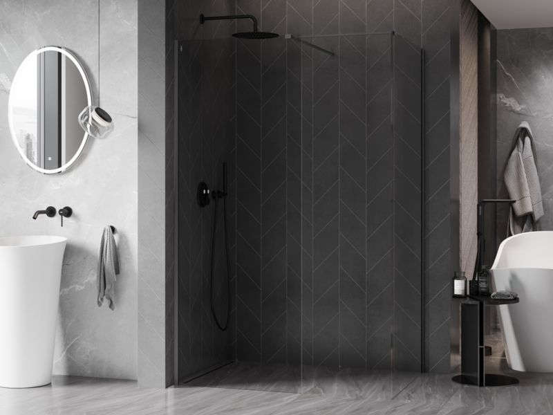 Ścianka prysznicowa Mexen Kioto-X gun metal 120x120 cm 1 szt.