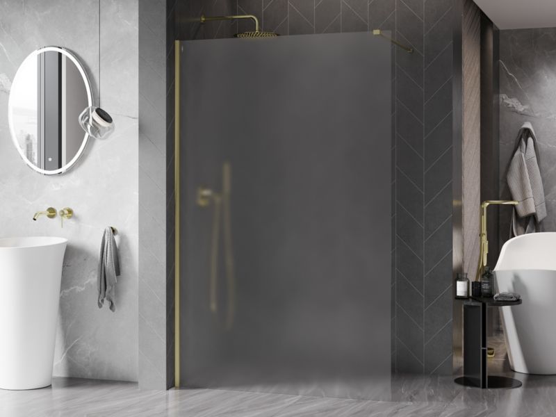 Ścianka prysznicowa Mexen Kioto-X złota 80x200 cm  800-080-101-55-30-X1 szt.