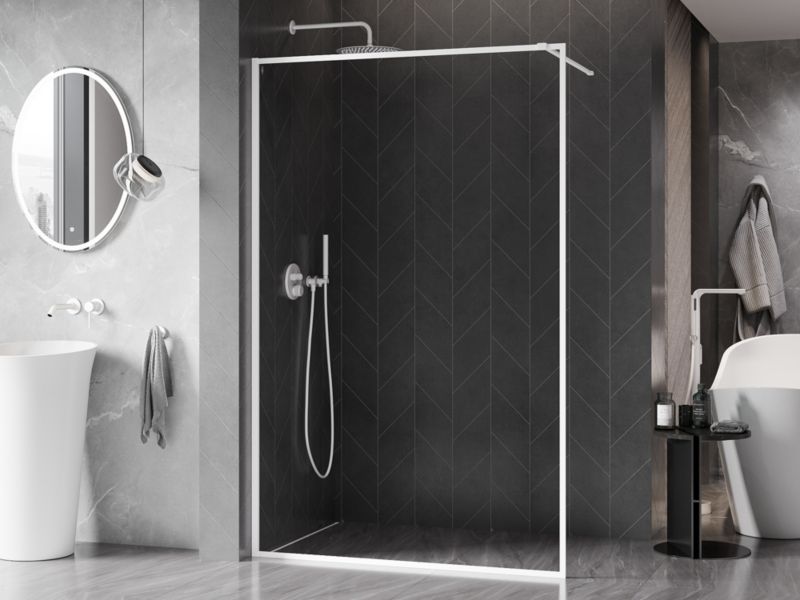 Ścianka prysznicowa Mexen Kioto-XF biała 70x202 cm  800-070-104-20-00-X1 szt.
