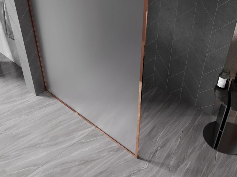 Ścianka prysznicowa Mexen Kioto-XF różowe złoto 50x202 cm  800-050-104-60-30-X1 szt.