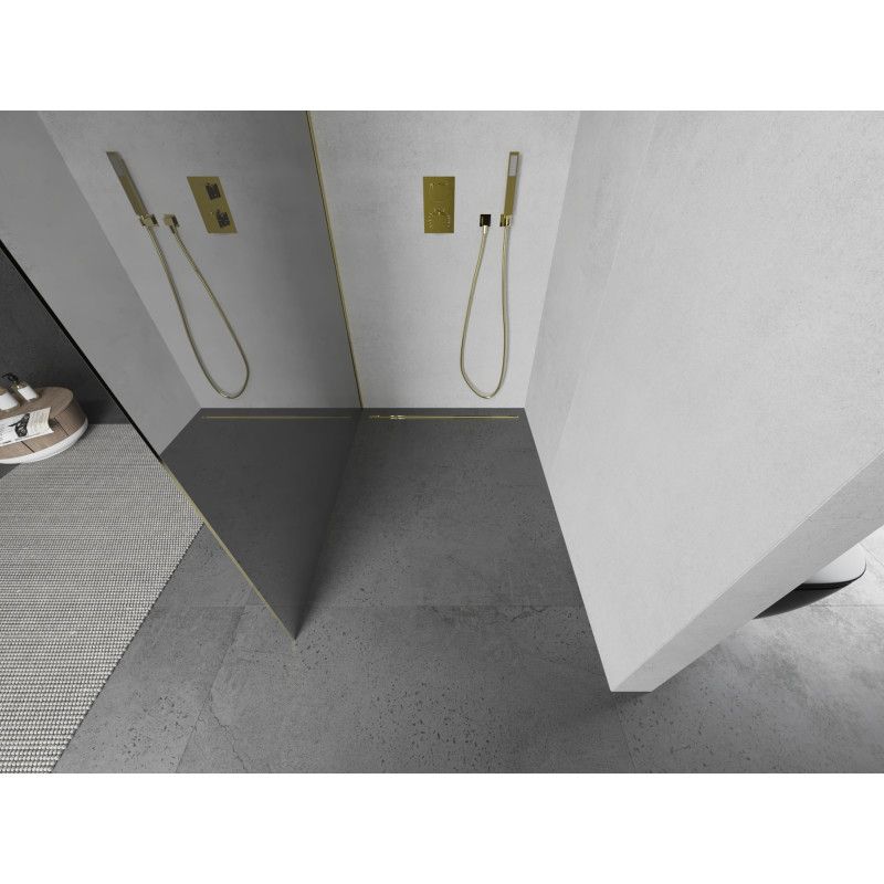 Ścianka prysznicowa Mexen Kioto złota 120x200 cm  800-120-101-50-50 1 szt.