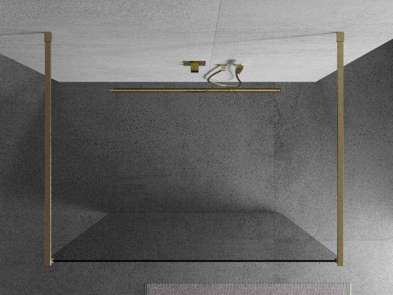 Ścianka prysznicowa Mexen Kioto złota 140x200 cm 1 szt.