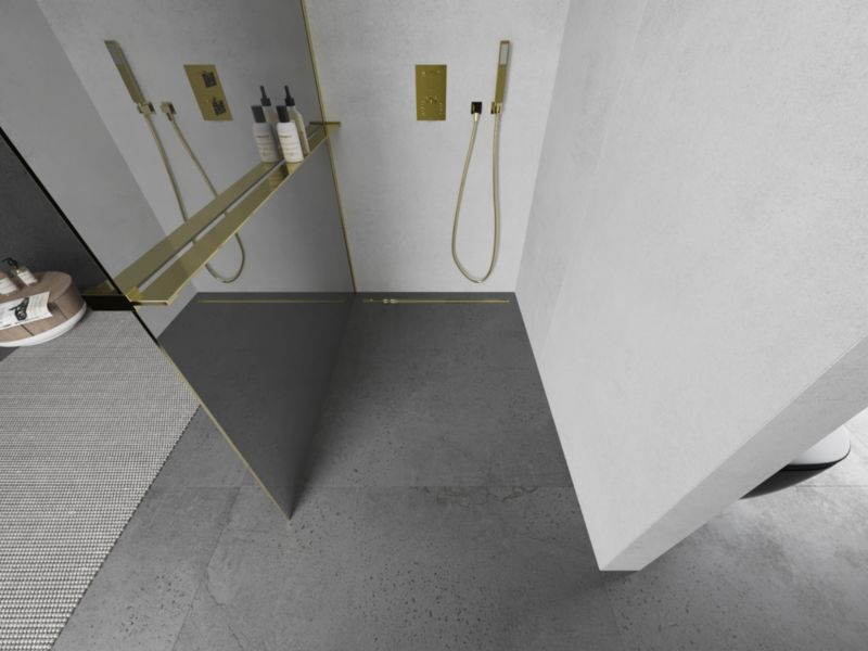 Ścianka prysznicowa Mexen Kioto+ złota lustro 90x200 cm 800-090-121-50-50 1 szt.