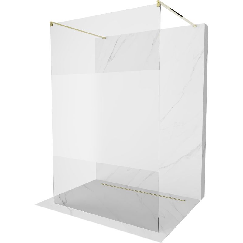 Ścianka prysznicowa Mexen Kioto złota szron/transparent 100x200 cm 800-100-002-50-35 1 szt.