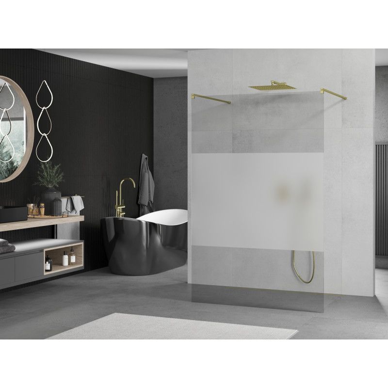 Ścianka prysznicowa Mexen Kioto złota szron/transparent 100x200 cm 800-100-002-50-35 1 szt.