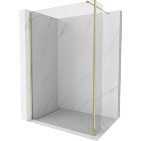 Ścianka prysznicowa Mexen Kioto złota transparent 125x40 1 szt.