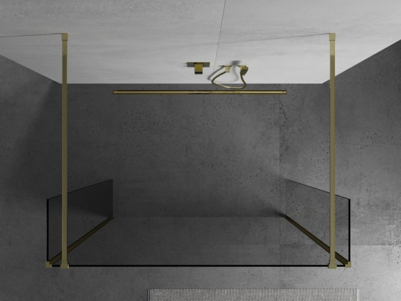 Ścianka prysznicowa Mexen Kioto złota transparent 135x30x30 cm 1 szt.