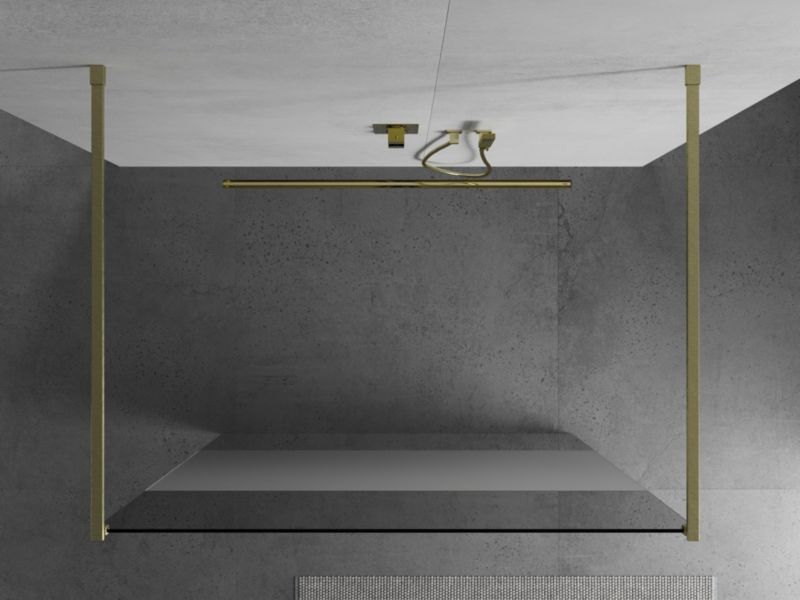 Ścianka prysznicowa Mexen Kioto złoty szczotkowany 100 x 200 cm 800-100-002-55-35 1 szt.