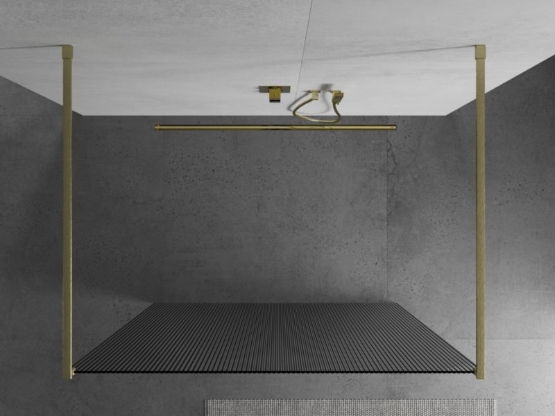 Ścianka prysznicowa Mexen Kioto złoty szczotkowany 130x200 cm  800-130-002-55-09 1 szt.
