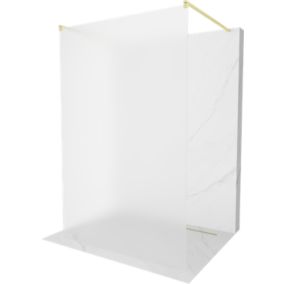 Ścianka prysznicowa Mexen Kioto złoty szron 100x200 cm 1 szt.