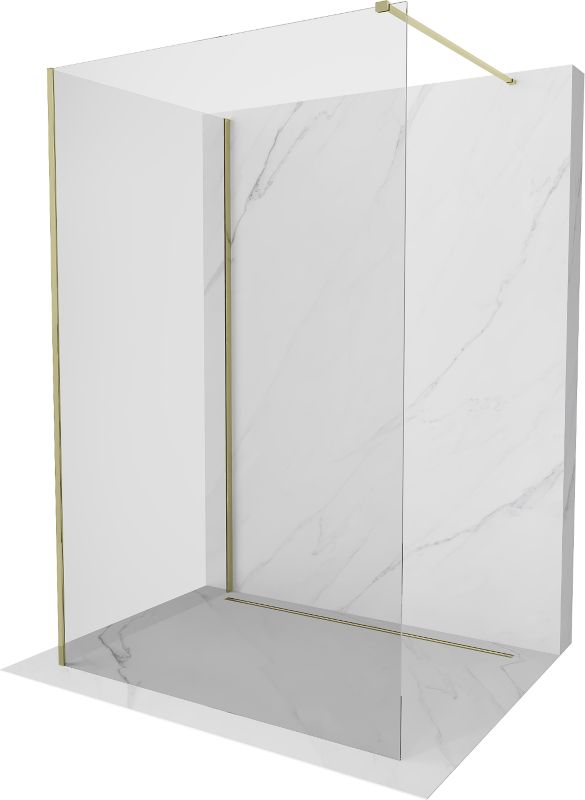 Ścianka prysznicowa Mexen Kioto złoty transparent 140x70 cm 1 szt.