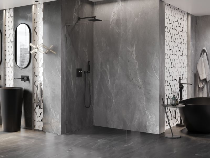Ścianka prysznicowa Mexen Lunar L transparent gun metal 80x200 cm 1 szt.