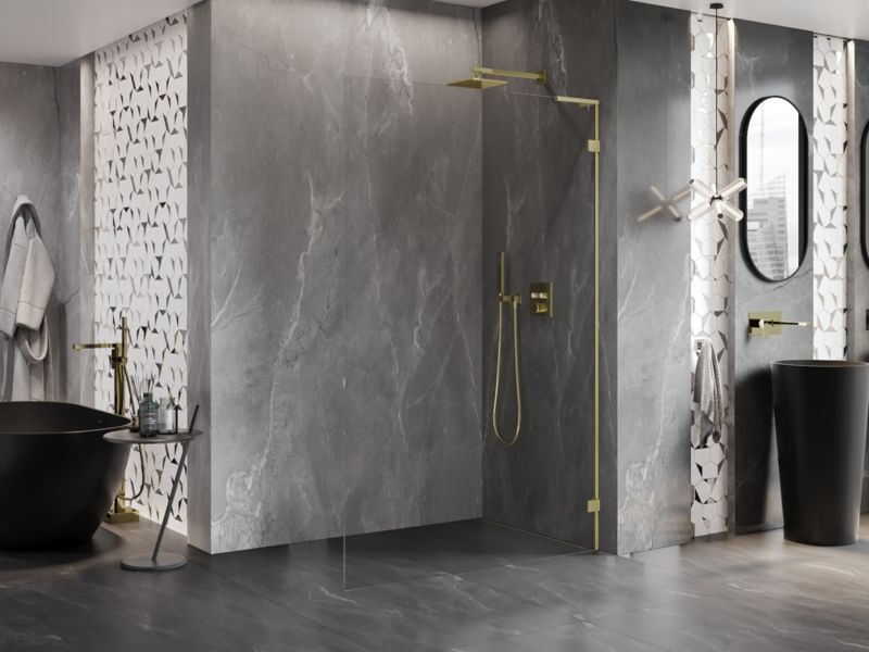 Ścianka prysznicowa Mexen Lunar L złoty 60 x 200 cm 830L-060-000-55-00-P 1 szt.