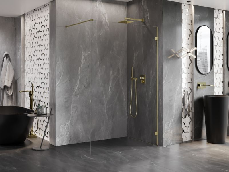 Ścianka prysznicowa Mexen Lunar złota 120x200 cm 830-120-000-50-00-P 1 szt.