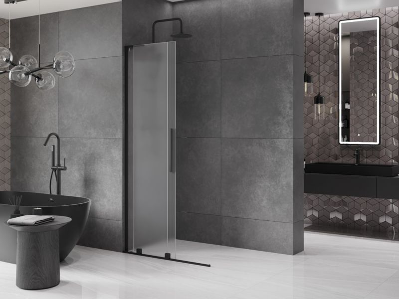 Ścianka prysznicowa Mexen Velar L czarna 90x200 cm  871-090-003-33-701 szt.