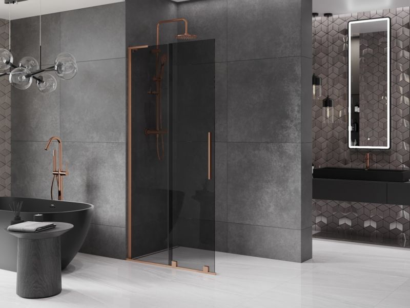 Ścianka prysznicowa Mexen Velar L grafit 100x200 cm  871-100-003-43-651 szt.