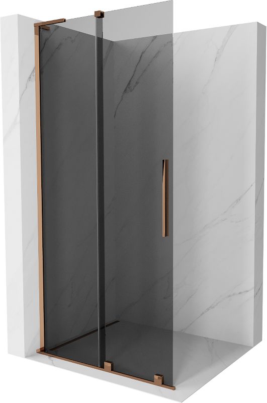 Ścianka prysznicowa Mexen Velar L grafit różowe złoto 100x200 cm 871-100-003-43-60 1 szt.