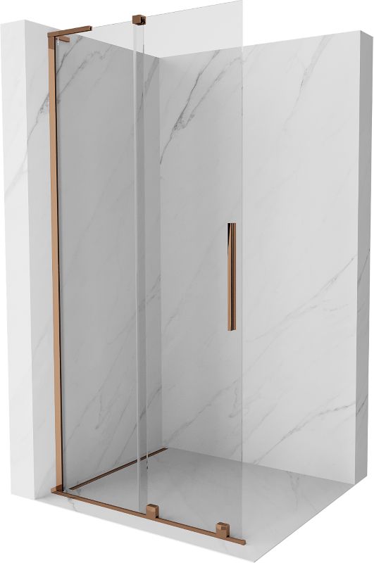 Ścianka prysznicowa Mexen Velar L różowe złoto 90x200 cm 1 szt.