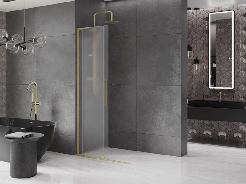 Ścianka prysznicowa Mexen Velar L złoty szron 100x200 cm 871-100-003-33-55 1 szt.