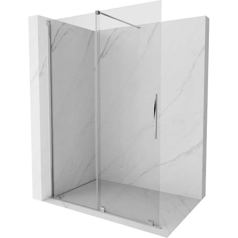 Ścianka prysznicowa przesuwna Mexen Velar chrom transparent 150x200 cm 871-150-000-03-01 1 szt.