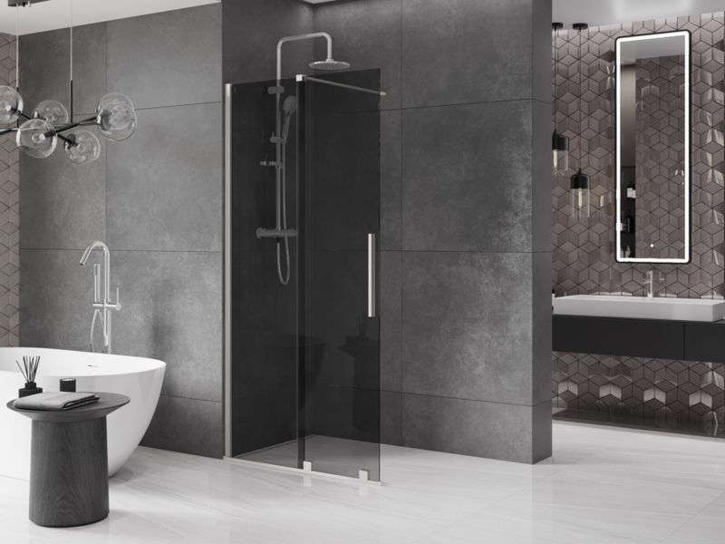 Ścianka prysznicowa przesuwna Mexen Velar grafit 90 x 200 cm  871-090-000-43-971 szt.