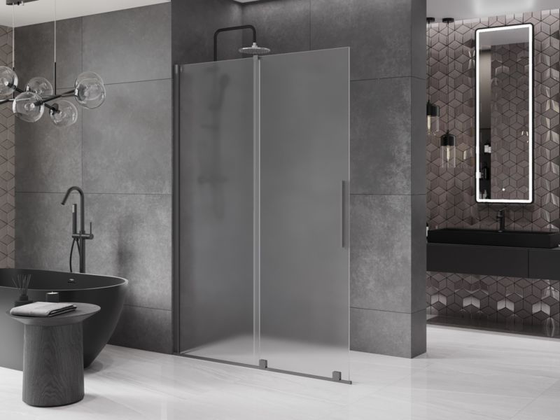 Ścianka prysznicowa przesuwna Mexen Velar gun metal 150x200 cm 1 szt.