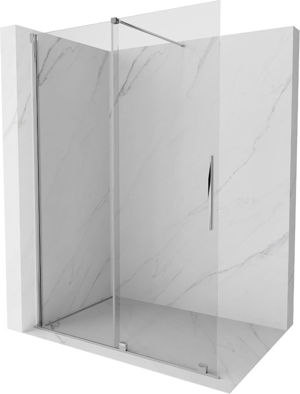 Ścianka prysznicowa rozsuwana Mexen Velar chrom transparent 140x200 cm 1 szt.