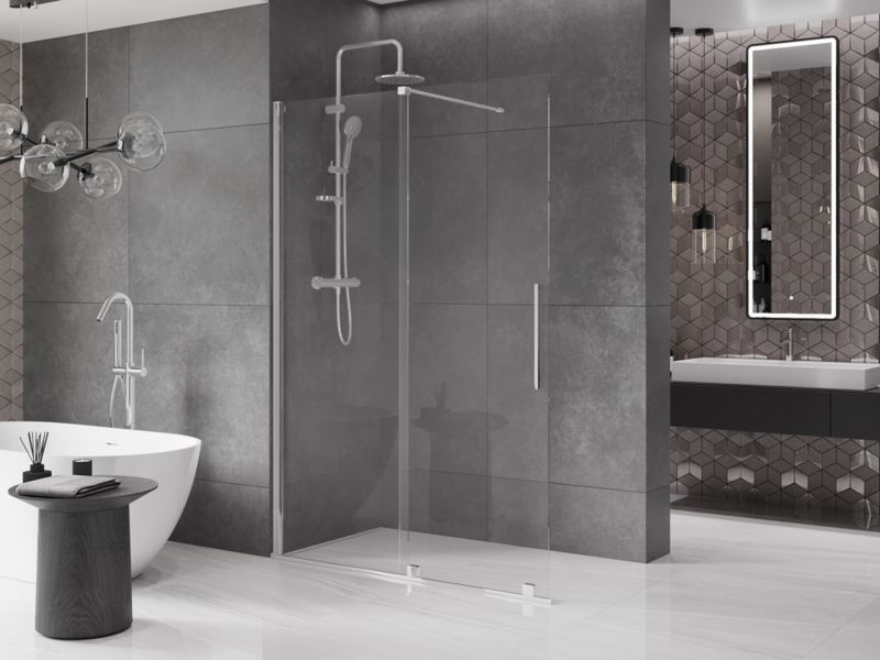 Ścianka prysznicowa rozsuwana Mexen Velar chrom transparent 140x200 cm 871-140-000-03-01 1 szt.
