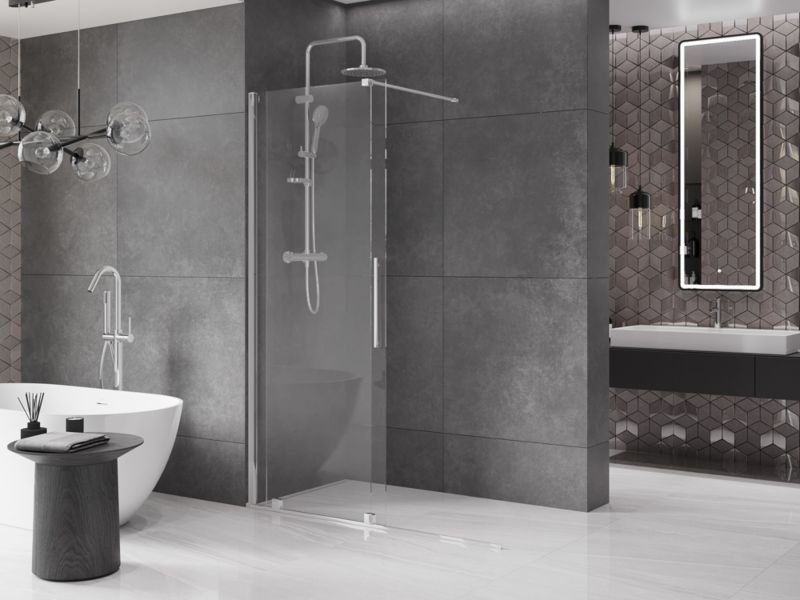 Ścianka prysznicowa rozsuwana Mexen Velar chrom transparent 140x200 cm 871-140-000-03-01 1 szt.