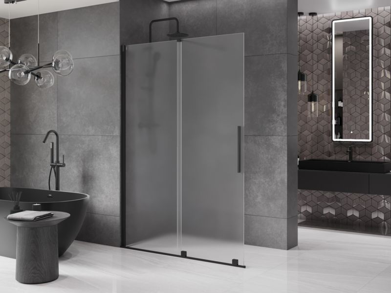 Ścianka prysznicowa rozsuwana Mexen Velar czarna 150x200 cm 871-150-000-33-70 1 szt.