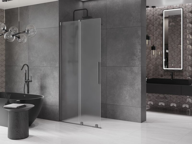 Ścianka prysznicowa rozsuwana Mexen Velar gun gray 110x200 cm 1 szt.