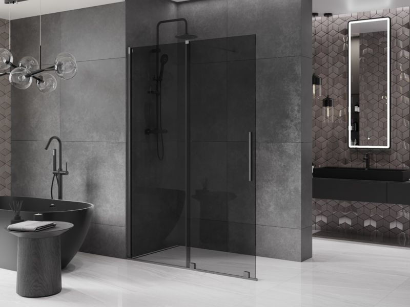 Ścianka prysznicowa rozsuwana Mexen Velar gun gray 130x200 1 szt.