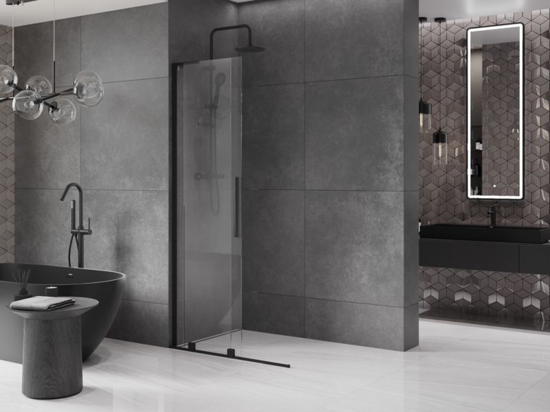 Ścianka prysznicowa rozsuwana Mexen Velar L czarna 90x200 cm 871-090-003-03-70 1 szt.