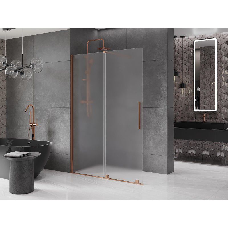 Ścianka prysznicowa rozsuwana Mexen Velar różowe złoto 160x200 cm 1 szt.