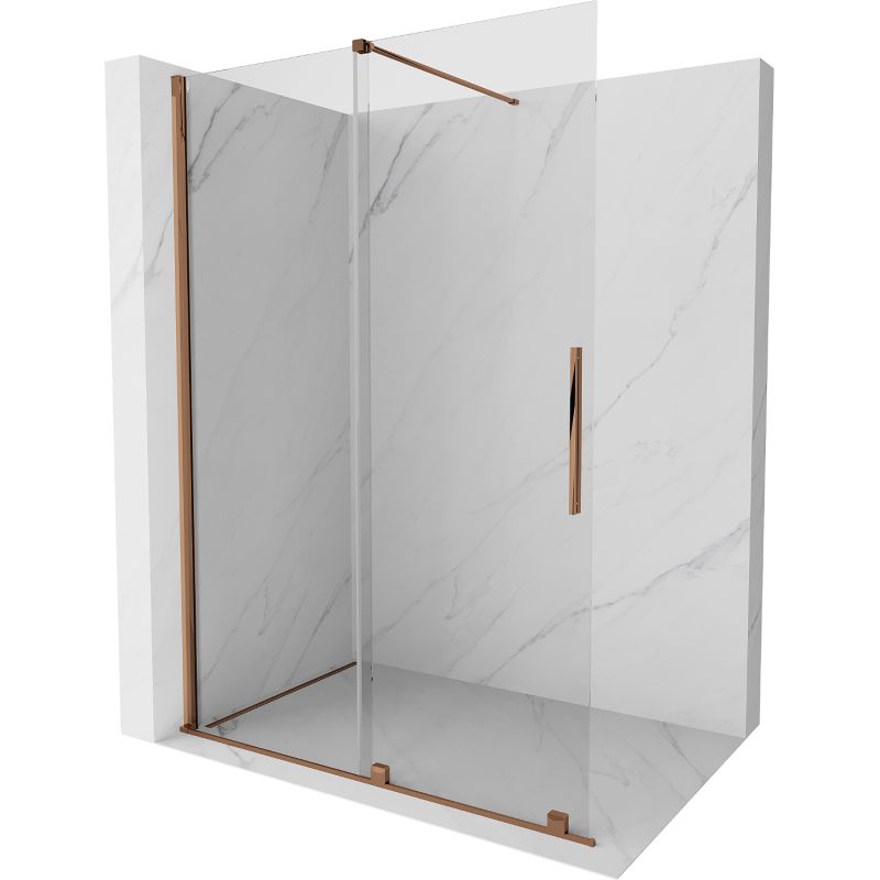 Ścianka prysznicowa rozsuwana Mexen Velar różowe złoto 160x200 cm  871-160-000-03-60 1 szt.