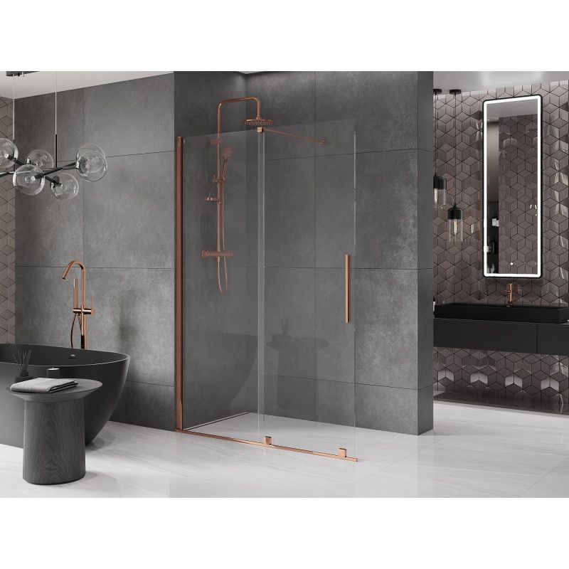 Ścianka prysznicowa rozsuwana Mexen Velar różowe złoto 160x200 cm  871-160-000-03-60 1 szt.