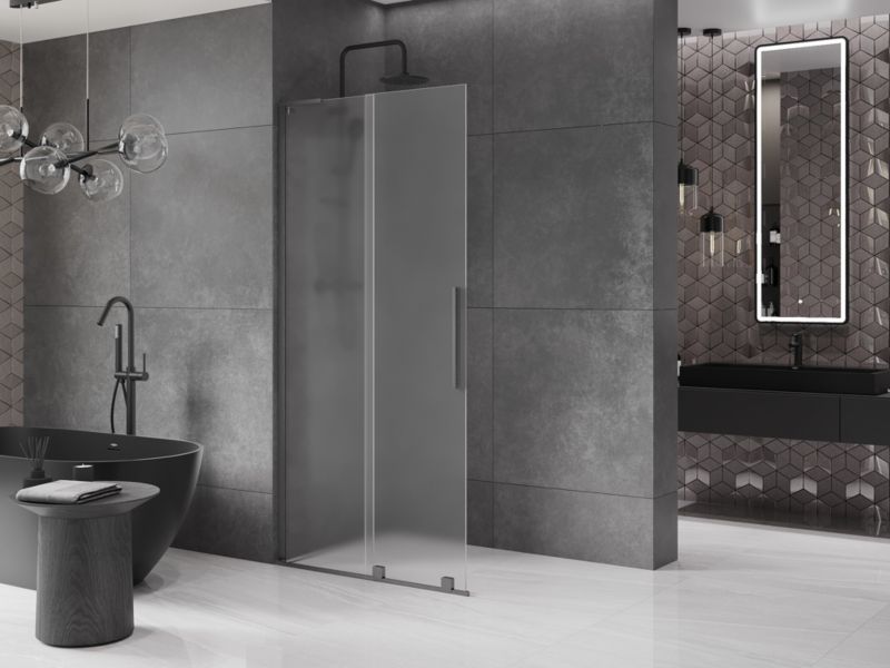 Ścianka prysznicowa rozsuwana Mexen Velar szron gun gray 90x200 cm 1 szt.