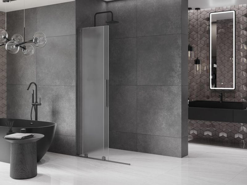 Ścianka prysznicowa rozsuwana Mexen Velar szron gun gray 90x200 cm 1 szt.