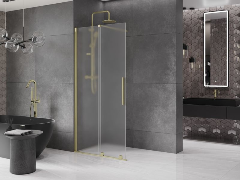 Ścianka prysznicowa rozsuwana Mexen Velar złota szron 70x200 cm 871-070-000-33-55 1 szt.