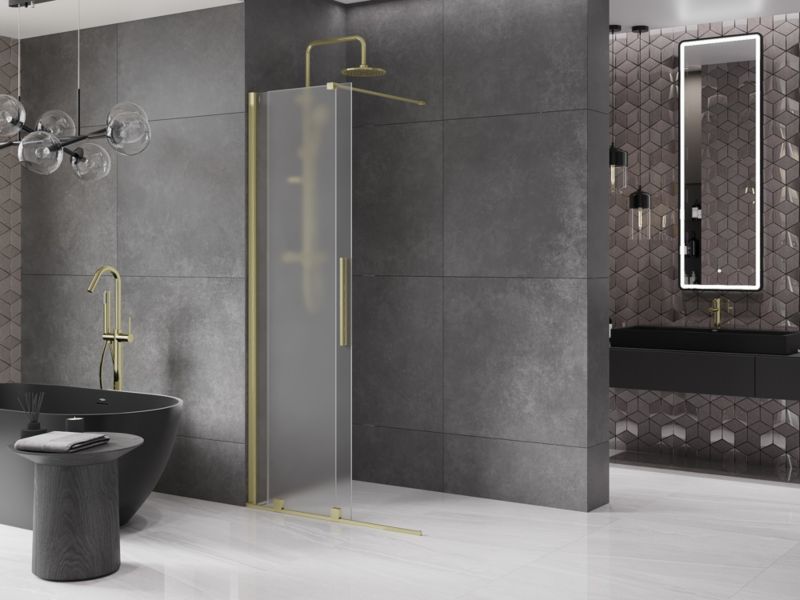Ścianka prysznicowa rozsuwana Mexen Velar złota szron 70x200 cm 871-070-000-33-55 1 szt.