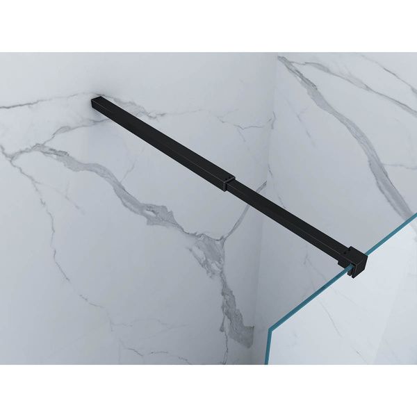 Ścianka prysznicowa Silla Walk-In transparentna czarna 70 x 200 cm, 1 szt.