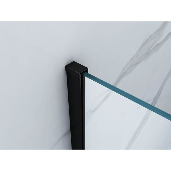 Ścianka prysznicowa Silla Walk-In transparentna czarna 70 x 200 cm, 1 szt.