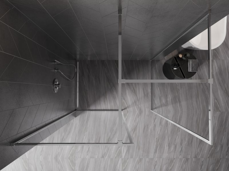 Ścianka prysznicowa typu walk-in Mexen Kioto-F chrom 80x80 1 szt.